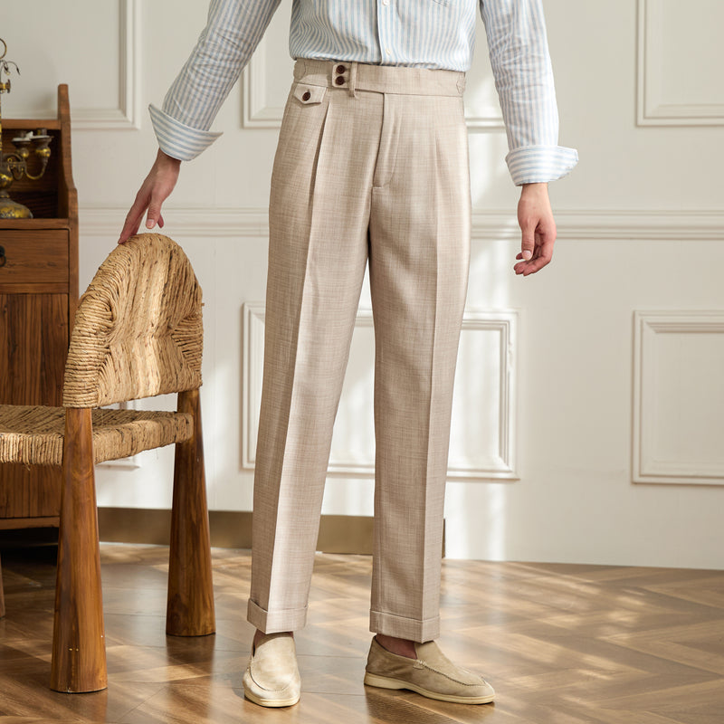 Pantalones de vestir para hombre: pantalones plisados ​​para un estilo elegante, tanto de negocios como informal.