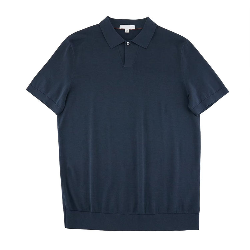 Men's knit polo shirt
Classic short-sleeve polo
Soft knit polo for men
Business casual polo
Elegant men's polo shirt
Smart casual knitwear