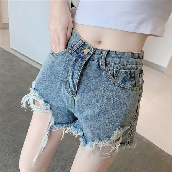 tattered shorts
distressed shorts
ripped shorts
frayed shorts
high waist shorts
casual shorts
high rise tattered shorts
fashion distressed shorts
trendy ripped denim shorts