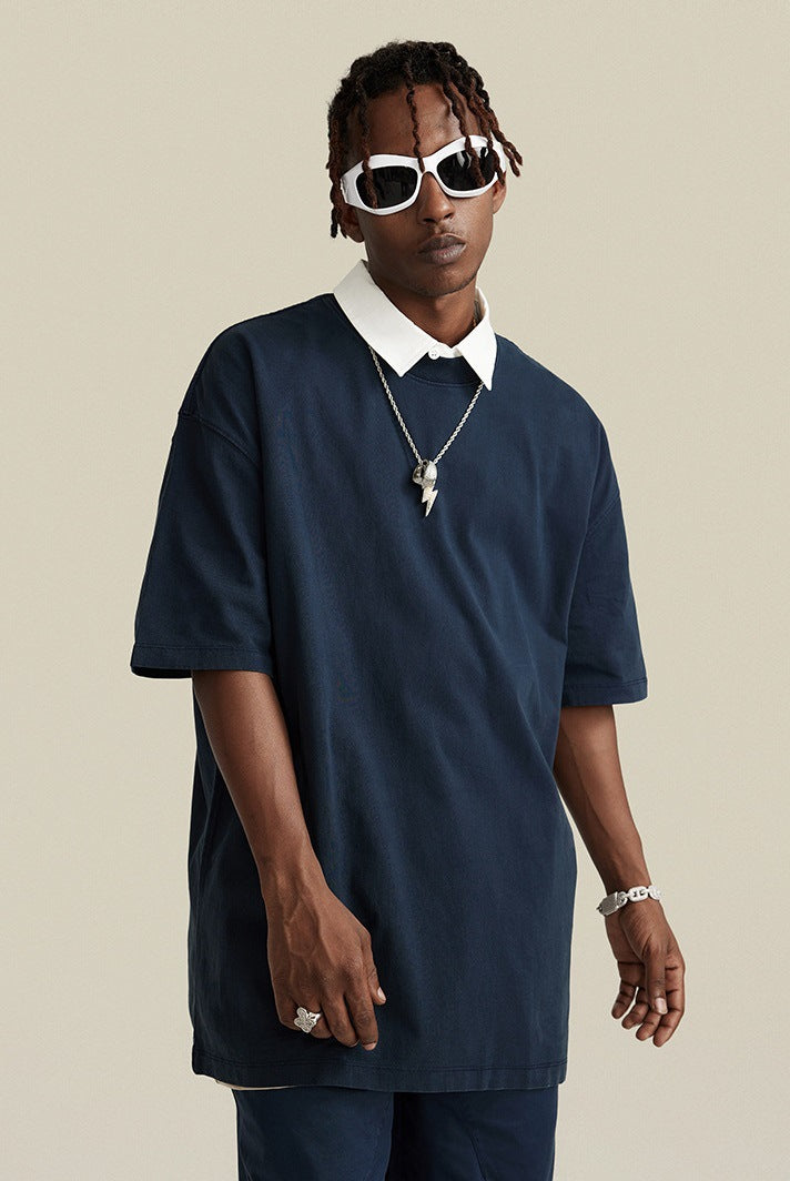Men’s Oversized Minimalist T-Shirt – Loose-Fit Casual Streetwear Tee