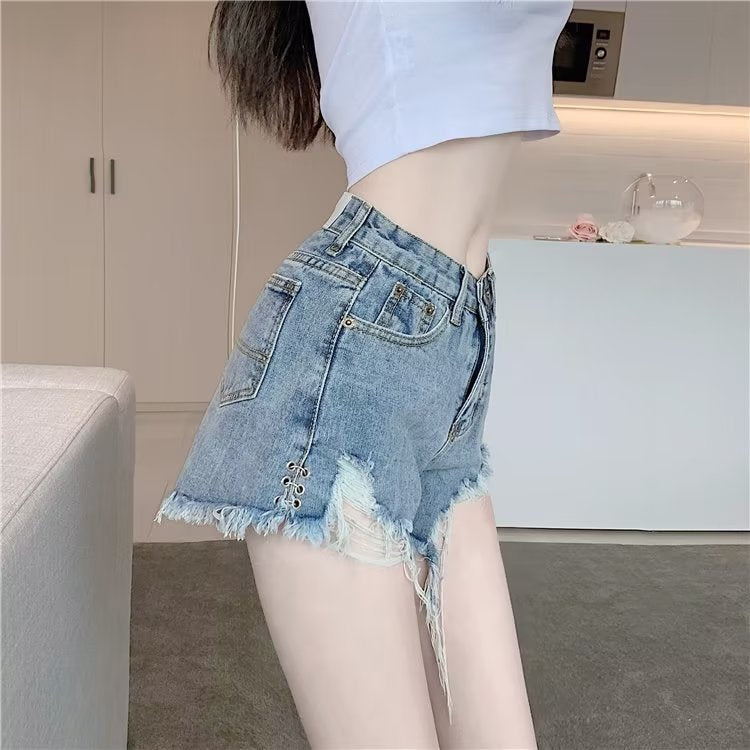 tattered shorts
distressed shorts
ripped shorts
frayed shorts
high waist shorts
casual shorts
high rise tattered shorts
fashion distressed shorts
trendy ripped denim shorts