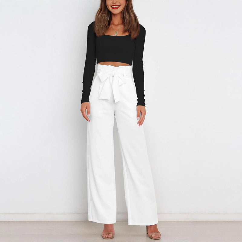wide leg pants
tie waist pants
high waisted trousers
casual trousers
wide leg bottoms
comfortable pants
stylish trousers
everyday pants
flowy pants
relaxed pants