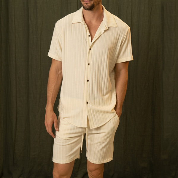 men's summer outfit

men's two-piece set

beachwear for men

matching short set men

resort wear men

summer co-ord set

casual outfit for men

men's vacation clothes
