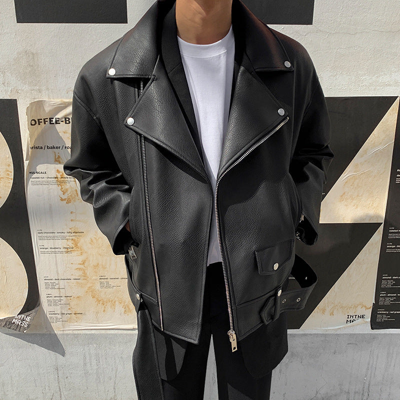 Men's oblique zipper biker, leather jacket,
Biker jacket,
Genuine leather jacket,
Oblique zipper design,
Stylish leather jacket,
Motorcycle adventures,
Casual outings jacket,
Edgy biker jacket,
Comfortable leather jacket,
Durable outerwear,
Sleek silhouette jacket,
Practical pockets jacket,
Essential men's wardrobe,
Modern rider jacket,
Fashionable biker jacket,
Trendy leather outerwear,
Classic motorcycle jacket,
High-quality leather jacket,
Versatile leather jacket,
Men's leather fashion,
