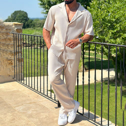 summer sets for men

men’s matching outfits

casual co-ord sets

lightweight men’s fashion

beach-ready men’s wear

resort essentials

short sleeve lounge sets

modern men’s casualwear