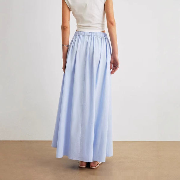 women's maxi skirt

summer skirts for women

long skirt with elastic waist

casual maxi skirt

flowy skirt for summer

high waisted skirt women

beach skirt women

light blue maxi skirt