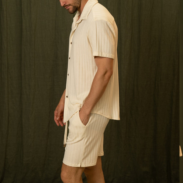 men's summer outfit

men's two-piece set

beachwear for men

matching short set men

resort wear men

summer co-ord set

casual outfit for men

men's vacation clothes
