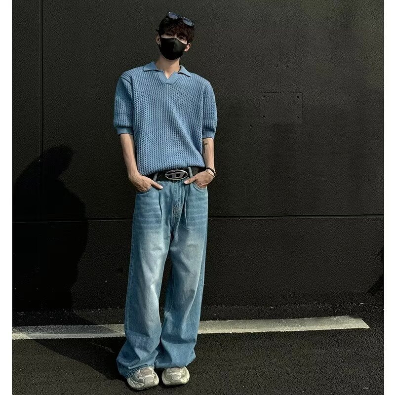 Light Blue Polo Knit Shirt

Men’s Half Sleeve Knitted Polo

Breathable Mesh Knitwear

Casual Loose Fit Sweater

Korean Fashion Polo Shirt

Open Knit Summer Top

Retro Textured Polo

Men’s Stylish Lightweight Knit

Relaxed Fit Polo Sweater

See-through Fashion Knit