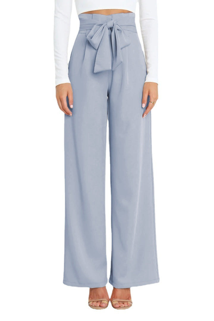 wide leg pants
tie waist pants
high waisted trousers
casual trousers
wide leg bottoms
comfortable pants
stylish trousers
everyday pants
flowy pants
relaxed pants