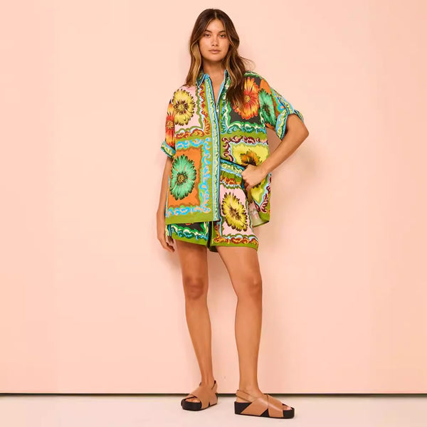 shirt and shorts sets
two piece outfits
summer clothing sets
casual wear sets
printed clothing sets
short sleeve sets
vacation outfits
women's summer sets
matching outfits
short sleeve shirt shorts set
vacation shirt shorts
stylish patterned outfit
coordinating shirt shorts
printed summer two piece
