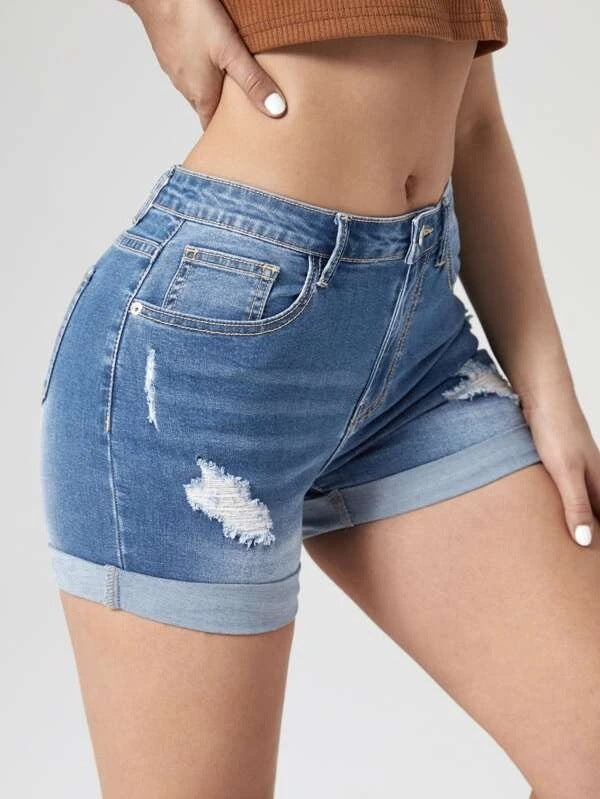 ripped shorts
denim shorts
high waist shorts
distressed shorts
frayed shorts
edgy shorts
stylish distressed shorts
high rise ripped shorts
fashion ripped shorts
trendy distressed denim shorts