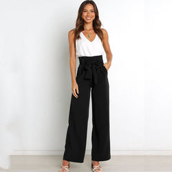 wide leg pants
tie waist pants
high waisted trousers
casual trousers
wide leg bottoms
comfortable pants
stylish trousers
everyday pants
flowy pants
relaxed pants