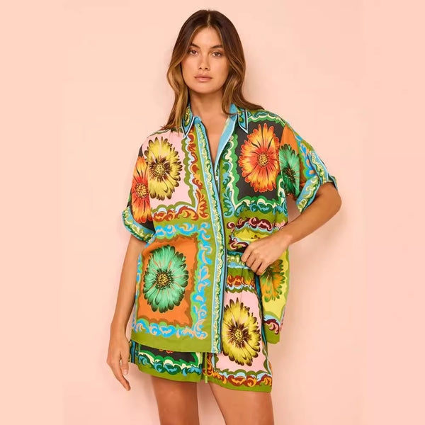 shirt and shorts sets
two piece outfits
summer clothing sets
casual wear sets
printed clothing sets
short sleeve sets
vacation outfits
women's summer sets
matching outfits
short sleeve shirt shorts set
vacation shirt shorts
stylish patterned outfit
coordinating shirt shorts
printed summer two piece
