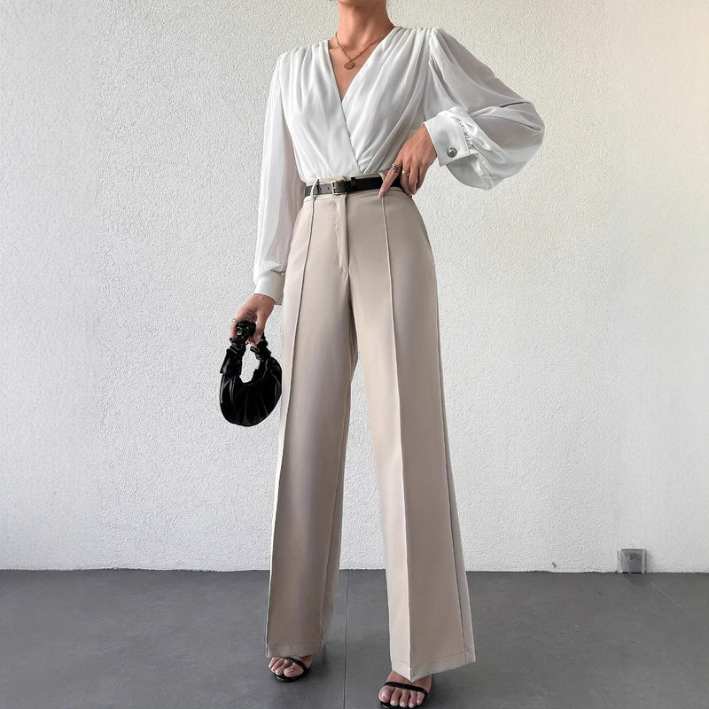 wide leg trousers
tailored pants
high waisted pants
formal trousers
professional pants
elegant pants
office wear wide leg pants
sophisticated wide leg trousers
structured wide leg pants
classic wide leg trousers